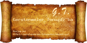 Gerstenmeier Tonuzóba névjegykártya